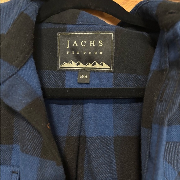 Jachs Blue and Black Casual Button Down Flannel - Picture 3 of 4